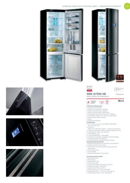 Pdf Katalog: Gorenje Standgeräte 2011