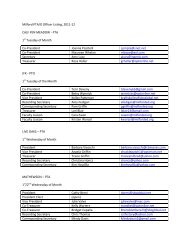 Milford PTA/O Officer Listing, 2011-12 CALF - Milford Public Schools