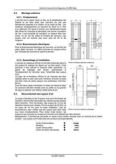 Guide et manuel de montage - KLARO GmbH