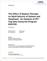 The Effect of Bypass Passage on Adult Returns of Salmon and ...