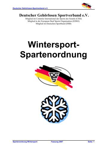 DGS-WS-Ordnung - DGS-Wintersport