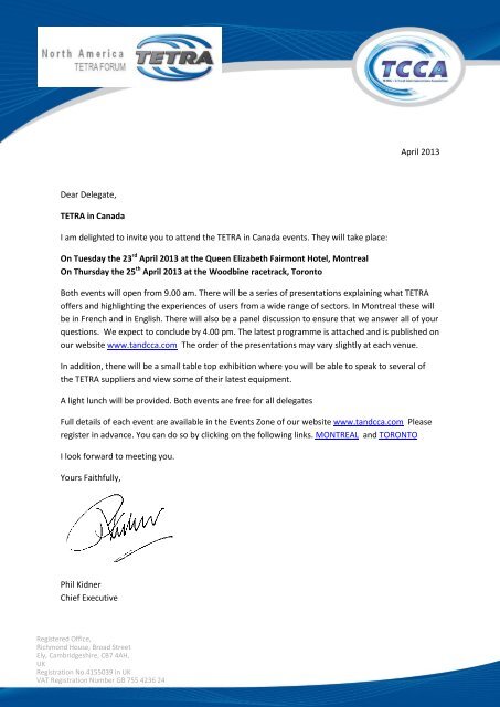 Delegates Invitations Delegate invitation - Tetra