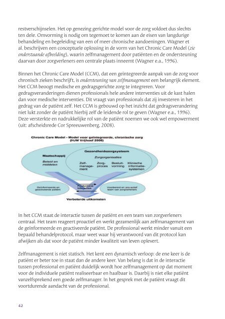 Ondersteun zelfmanagement van chronisch zieken - Vilans