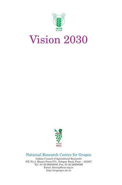 Vision 2030 - National Research Centre for Grapes