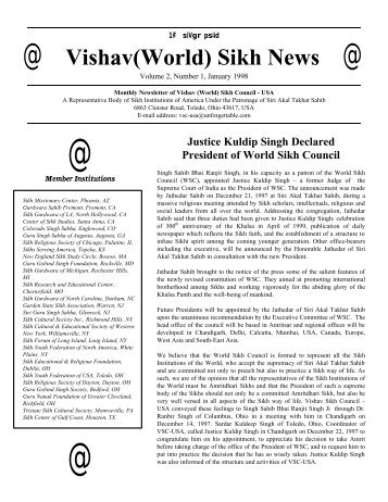 Vishav(World) Sikh News - World Sikh Council