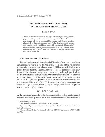 MAXIMAL MONOTONE OPERATORS IN THE ONE DIMENSIONAL ...