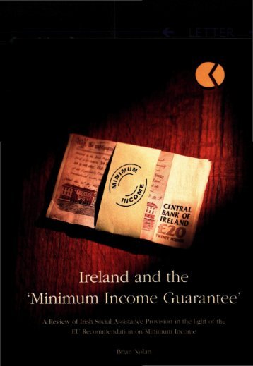 Ireland and the Minimum Income Guarantee - Combat Poverty Agency