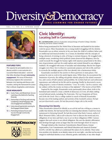 Civic Identity: - DiversityWeb