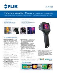 FLIR E60 Infrared Camera Data Sheet PDF - Instrumart