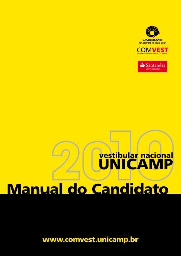 Manual do Candidato - Comvest - Unicamp