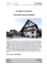 A vendre Ã  Tavannes TrÃ¨s belle maison familiale - Immo Jura