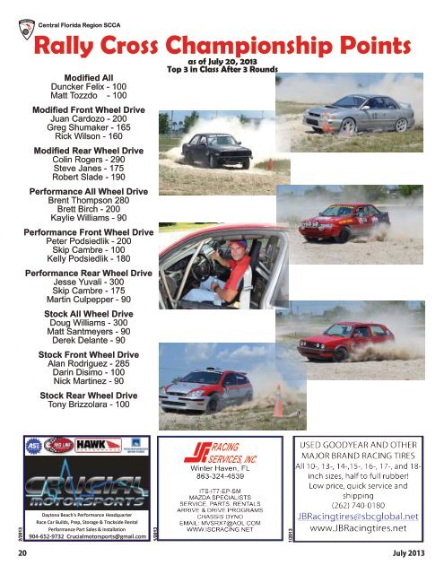 July 2013 Checker - Central Florida Region SCCA