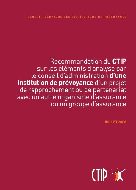 Recommandation du CTIP sur les Ã©lÃ©ments d'analyse par le conseil ...