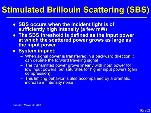 Fiber Nonlinearities and Their Impact on Transmission Systems