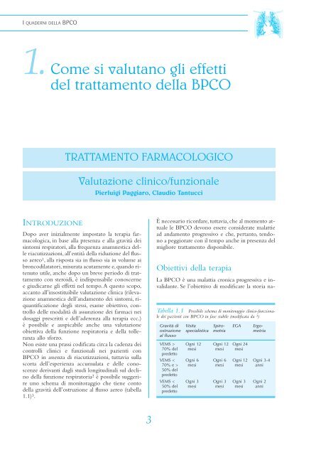 1. - Clinica malattie apparato respiratorio