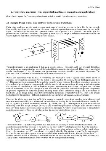 2. Finite state machines (fsm, sequential machines): examples and ...