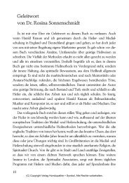 Geleitwort von Dr. Rosina Sonnenschmidt - Verlag Homöopathie + ...