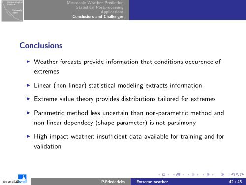 Petra Friederichs - Chair of Statistics STAT