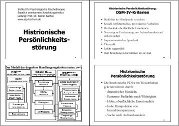 Histrionische PersÃ¶nlichkeits- stÃ¶rung - Institut fÃ¼r Psychologische ...