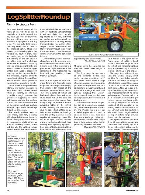 Ballario & 2024 forestello log splitter
