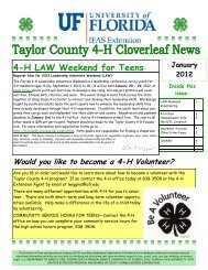 4-H LAW Weekend for Teens - Taylor County Extension - University ...