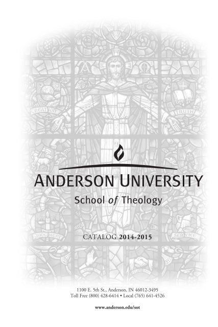 Catalog 2012-2014 - Anderson University School of Theology