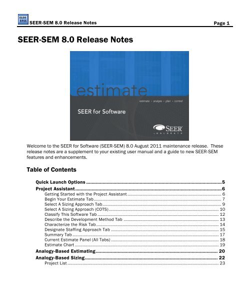 Seer Chart