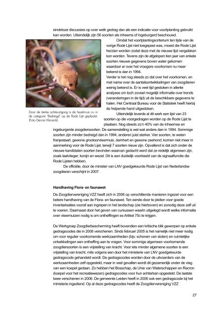 Jaarverslag 2006 (pdf) - De Zoogdiervereniging