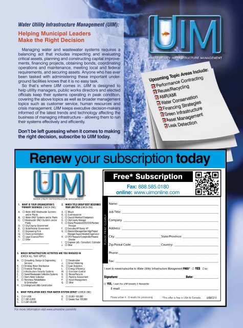 Download - Water Utility Infrastructure Management