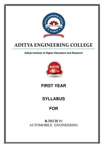 1st year - Aditya Engineering College