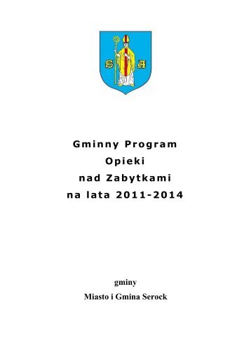 Gminny Program Opieki nad Zabytkami na lata 2011 ... - PL - Serock