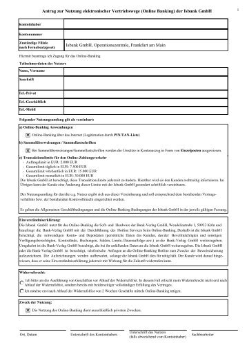 ISWEB-F8-Online Banking Antrag-20110601.pdf, Seiten - zur Bank