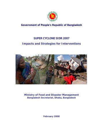 SUPER CYCLONE SIDR 2007 Impacts and Strategies for ... - nirapad