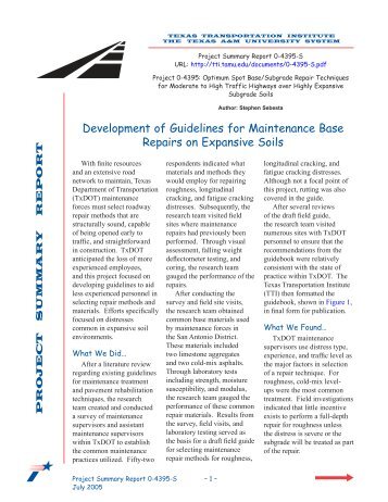 Development of Guidelines for Maintenance Base Repairs on ...
