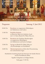 gebetstag zu ehren der rosenkÃ¶nigin von heroldsbach - Pilgerverein ...