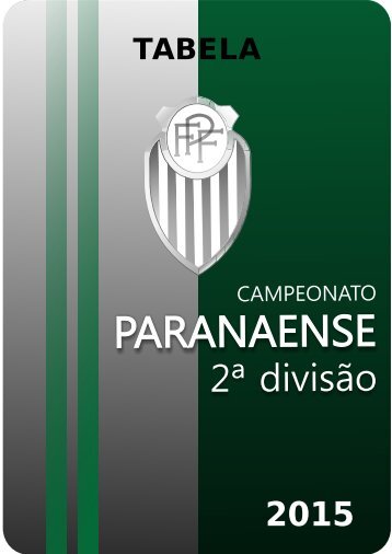 Capa Tabela Campeonato Paranaense da 2 Divisao 2015