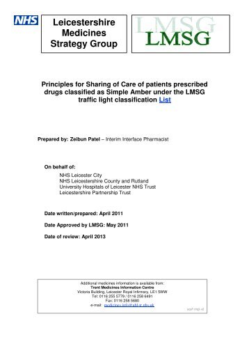 Leicestershire Medicines Strategy Group