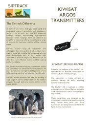 KIWISAT ARGOS TRANSMITTERS - Biotrack