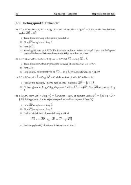 Kapittel 1 Algebra