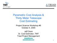 Thirty-Meter Telescope Cost Estimating Plan - Project Science