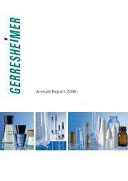 Annual Report 2006 - Gerresheimer