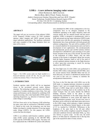 LORA â A new airborne imaging radar sensor