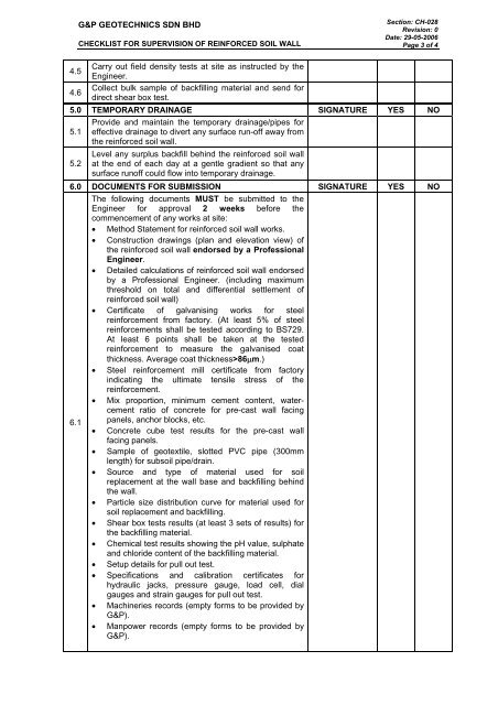 Slab Reinforcement Checklist.pdf G&P GEOTECHNICS SDN BHD C