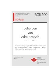 BGR 500 Betreiben von Arbeitsmitteln