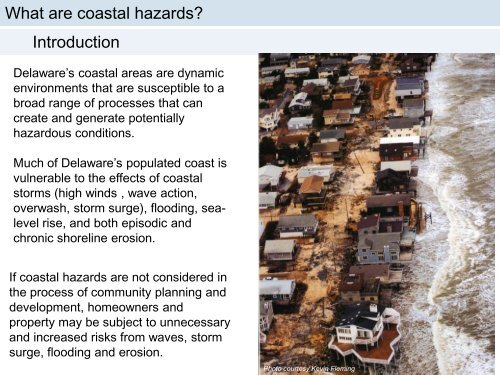Coastal Hazards in Delaware - Delaware Department of Natural ...
