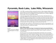 Pyramids, Rock Lake, Lake Mills, Wisconsin - Godsebook.org
