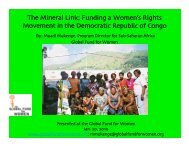 CULTIVATING COMMUNITY - Global Fund for Women