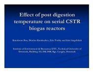 Effect of post digestion temperature on serial CSTR biogas reactors