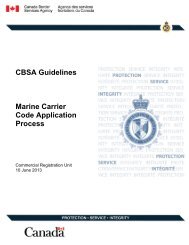 CBSA Guidelines Marine Carrier Code Application Process - Bimco