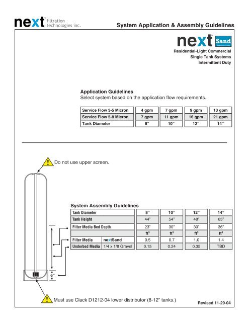 next-Sand sizing and start up.pdf - Water Filters